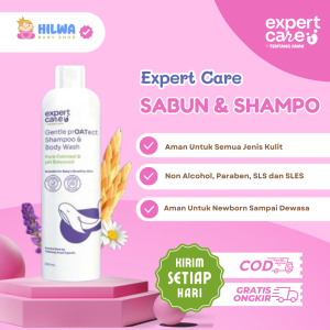 Expert Care 2in1 Body Wash With Colloidal Oatmeal - Sabun Sampo Bayi Anak 250ml Bebas Paraben & Sls