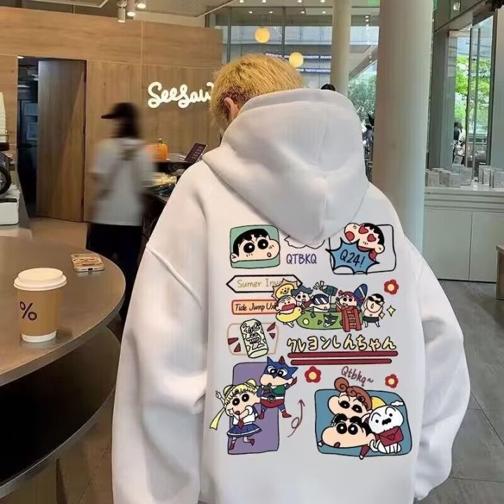 M-5XL 】Japanese Cute Cartoon Crayon Shin Chan Printed Hoodie for