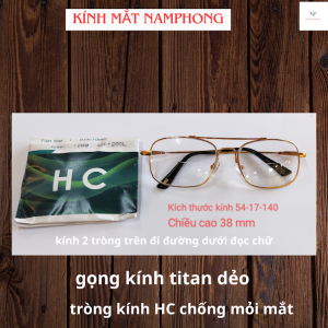 kính mắtkính 2 tròng kính đi đường xem điện thoại đọc sách[ gọng dẻo titanium tròng meka đủ số từ+0.75  đến +4.00