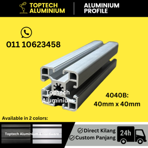 [Ready Stock] 4040B Aluminium profile conveyor 4040 B light duty custom length for engineering commercial or DIY use aquarium rack table leg