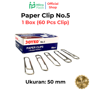 Paper Clip No 5 Joyko Klip Kertas Besar Penjepit Silver