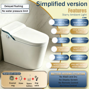 Smart toilets feature zero water pressure automatic lid closing voice control and UV protection.