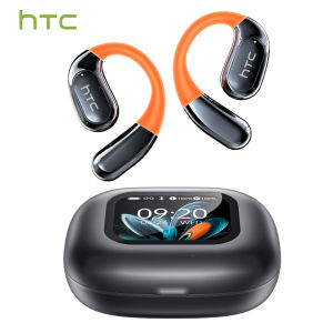 HTC NE27 Al Smart Real-Time Translation Wireless Earphones Bluetooth 5.4  Two-way translation 134 languages  With LED Touch Screen Business Earbuds with Mic Waterproof IPX5