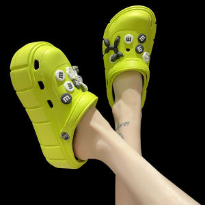 [Free Shipping] DIY WomenS Summer Outdoor Thick-Soled Height-Increasing Cute Cartoon Sesame Street Non-Slip Beach Sandals