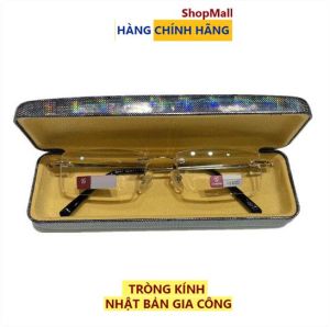 Kính lão thị viễn thị đọc sách Nam nữ Nhật bản gọng khoan vít ốc màu vàng GOLD hàng đẹp loại I bảo hành 1 dổi 1 ( Tặng hộp khăn)