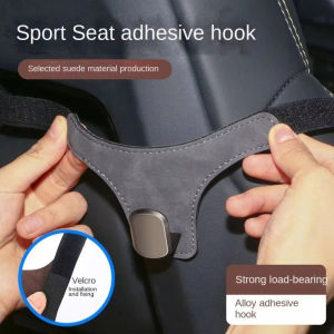SIQIN 2Pcs มองไม่เห็น ตะขอหลังเบาะรถยนต์ หนังขนฟลิป แขวน ที่เก็บของในรถ ทนทาน รับน้ำหนักได้ดี ที่แขวนพนักพิงศีรษะอัตโนมัติ ที่เก็บของด้านหลังเบาะ