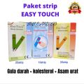 Easy Touch GCU 3 in 1 / Easy Touch cek gula darah asam urat kolesterol / Paket Strip Easy Touch GCU. 