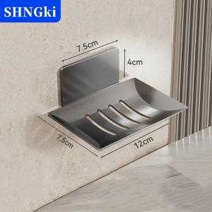 [COD] 🔥🔥🔥SHNGki Thép Carbon phòng tắm vòi hoa sen lưu trữ xà phòng khay giá xà phòng khay treo tường thoát nước xà phòng Khay hộp