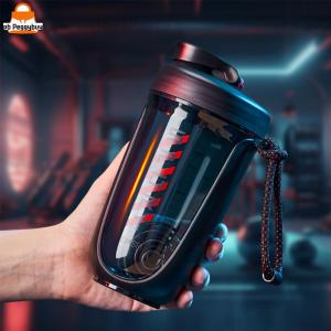 Sporty 590ml Leak Proof Water Bottle with Shaker Ball for Gym Running and Outdoor Fitness Activities