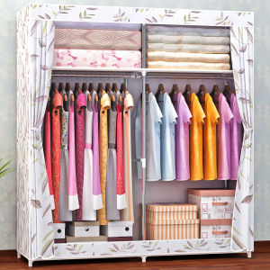 New Fashion Large Wardrobe Clothes Cabinet Metal Wardrobe Clothes Storage Bedroom Heavy Duty Wardrobe For Clothes-ZKJ