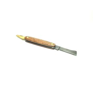 NARITA มีดตอนกิ่งญี่ปุ่น ด้ามไม้ งานฝีมือช่างญี่ปุ่น make in japan พร้อมที่ขูดเปลือกทองเหลือง แท้ชัวร์ 100% รับประกันสินค้าตรงปก