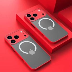 Matte Phone Case for iPhone 17 Pro Max 16 15 14 13 12 11 Pro Max 17Air PC Hard For Magsafe Wireless Charge Luxury Cover