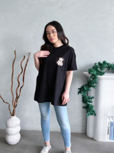 Kaos Oversized Lengan Pendek Wanita Ukuran Jumbo XXXL Bahan Katun