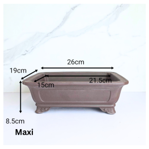 The Leaferie Bonsai Tally pot (Series 6) Rectangular Plant pot . Zisha . Flowerpot . Purple Sand Rectangle