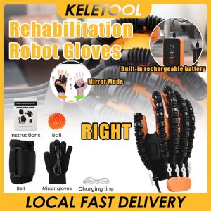 Left Right Hand Finger Rehabilitation Robot Gloves Physiotherapy Gloves Stroke Hand Device Finger Training Exerciser Hemiplegia Cerebral Infarction Training Equipment Therapy