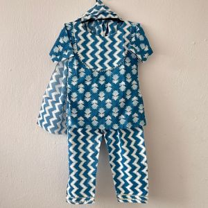 Elegant Geometric Ethnic Cotton Set for Girls - Made in Singapore - Perfect for 6 Months to 5 Years