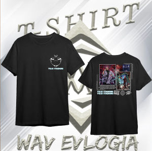 (06) KAOS DISTRO FASHION WAV EVLOGIA MOTIF YUJI ITADORI JUJUTSU KAISEN FREE STICKER PRIA WANITA KEREN T-SHIRT STREETWEAR T-SHIRT