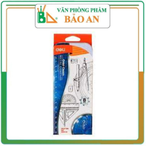 Bộ dụng cụ học sinh hộp sắt 8 món Deli G30505