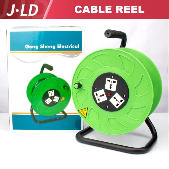 30M-50M Extension Cord 3 Power Outlet Masterplug Power At Work Metal Steel  Drum with Three Powered Outlets