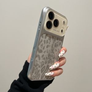 Luxury Shockproof Leopard Print Case For iPhone 17 16 15 14 Pro Max Original Lens Glass Electroplating Bumper Retro Cover Funda