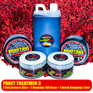 BERRITZ Paket Treatmen C - 2 Botol Red Seekers Ultra 2 Botol 100Gr Brontoks Ektrak Ketapang 1Liter