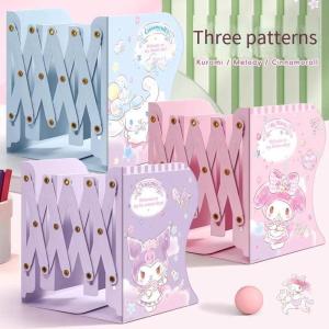 Christmas Gift Halloween Sanrio Student Anime Book Stand Kuromi Children Barrier Establish A Book Telescoping Storage Rack Desk Magical Storage Fold New