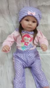 🕊️Búp Bê Thân Gòn Môi Mỏng Én Tóc Cắm 50 cm 20 inch Reborn Vinyl Doll PVN10249