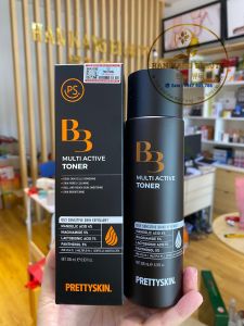 Nước hoa hồng cân bằng độ ẩm làm sạch làm sáng da B3 Multi Active Toner PrettySkin 205ml