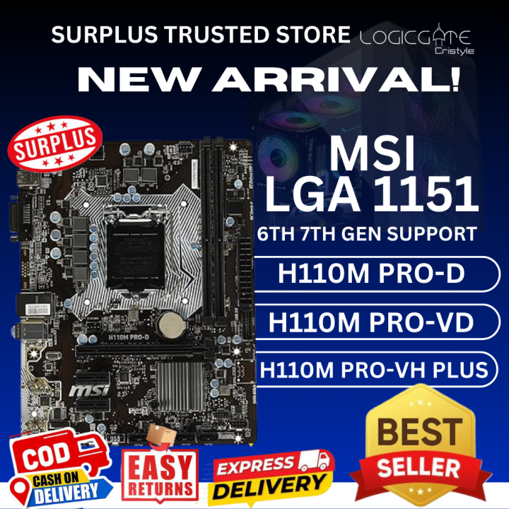 Vh Plus Msi Pro Vd H110m Motherboard H110m Pro Vh MSI H110m-Pro D