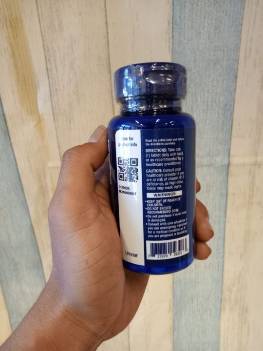 Life Extension Optimized Folate 1700mcg DFE 100 Vegetarian Tablets ...