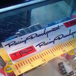 2pcs stiker TRD racing development uk40cm