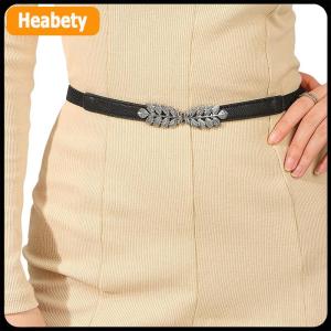 【2-3 ngày giao hàng】 1PC đa năng ăn mặc trang phục tự làm phụ kiện thời trang Phụ nữ PU đen trắng eo ban nhạc mỏng đàn hồi vành đai thắt lưng