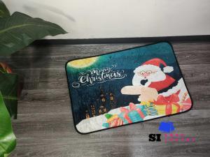 40*60cm Non-slip Christmas Decor Festive Door Rugs Doormat Bathroom Carpet Floor Mat