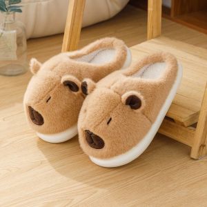 Dép Bông Capybara Siêu Cute – Dép Đi Trong Nhà Ấm Áp Êm Chân Chống Trượt Cho Nam Nữ