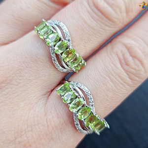 Collection Grade Peridot Titanium Adjustable Ring
