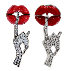 Unique Styles Lips Suit Brooch Pin Delicate Fashionable Accessory for Clothings and Bags Decoration Casual Wear