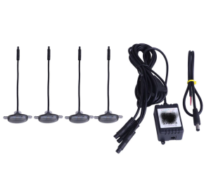 Bộ đèn Led mặt ga lăng tản nhiệt cho ô tô dùng App chớp nháy 3 màu kiểu police điện áp 12v