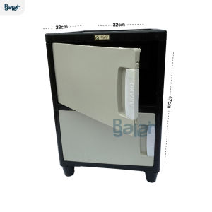 Lemari Plastik 4 Pintu 2 - 4 Susun Murah Tabita Akako BSM Rak Sepatu Serbaguna Biru Transfaran