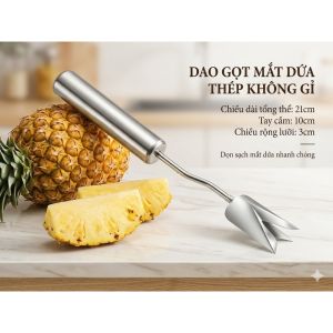 Dao gọt mắt dứa bằng thép không gỉ mã số 2110 chiều dài tổng thể 21cm tay cẩm 10cm chiều rộng lưỡi 3cm