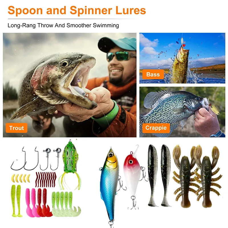 107pcs/box Umpan Pancing Ikan Set Umpan Casting Lure Fishing Bait