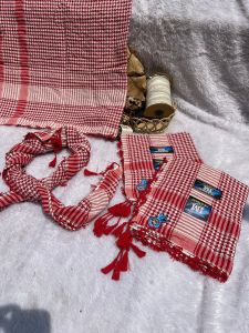 sorban merah putih rumbai kuncir sorban dobby rumbai kuncir