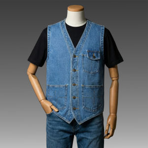 JB Jacket Vest Denim V-Neck Bioblitz