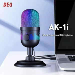 DEG AK-1i Mini Color RGB Microphone USB Capacitor Wired Gaming Mic for PC