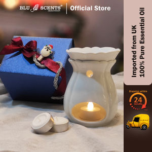 Blu Scents White Tulip Christmas Gift Aroma Gift Essential Oil Burner Aroma Burner Candle Burner Aroma Diffuser