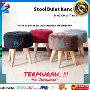 1 SET ) 1 SOFA  SANDAR + 2 STOOL BULAT bahan buludru berkualitas