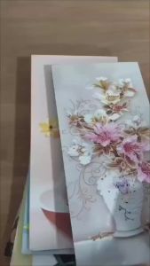 Lukisan Dinding Bunga Berwarna Cocok Untuk Hiasan Ruang Tamu Kamar Tidur Kantor MURAL - 011