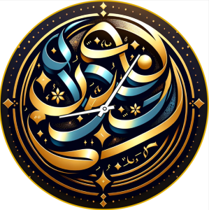 Jam Dinding Islamic Decor Wall Clock Calighraphy/Print Design Sendiri Full Color/Trending Clock/Gift/Hadiah Murah!
