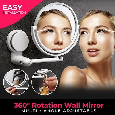 360° Rotation Wall Mirror / Mirror makeup / Mirror bathroom / Mirror wall hanging / Wall-hanging mirror