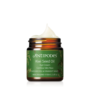 Antipodes Kiwi Seed Oil Eye Cream – Moisturising Soothing De-Puffing Anti-Aging – 100% Natural Cruelty-Free Vegan Fragrance-Free – 30ml
