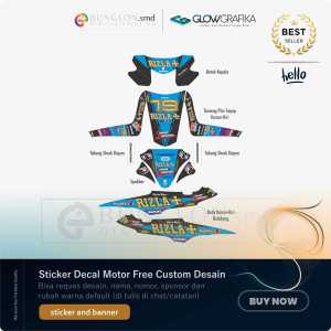 DECAL STIKER MOTOR CUSTOM SUZUKI SPIN 125 EDISI BIRU